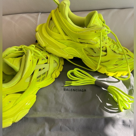 Balenciaga Flourescent Yellow Track Sneakers - Picture 1 of 5